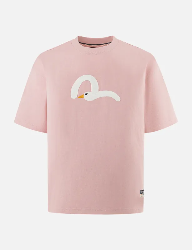 Playful Seagull Embroidery Relax Fit T-Shirt sold by Evisu