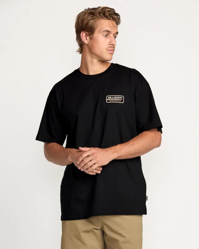 Walled Regular Tee - Black sold by Billabong