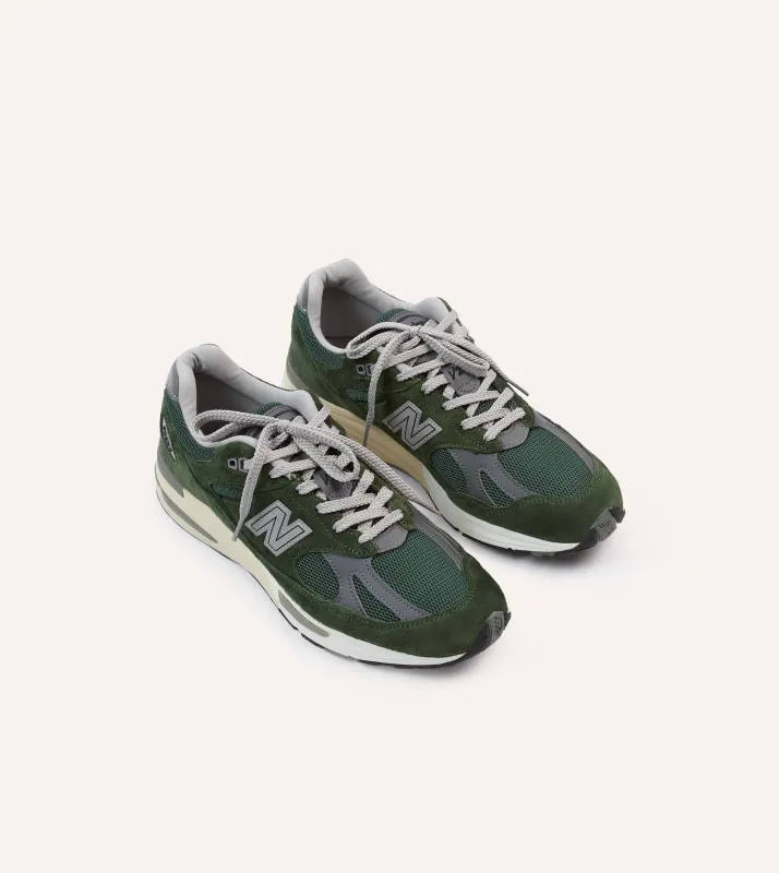 New Balance Kombu Green Made in UK 991v2 Trainers sold by Drake's London
