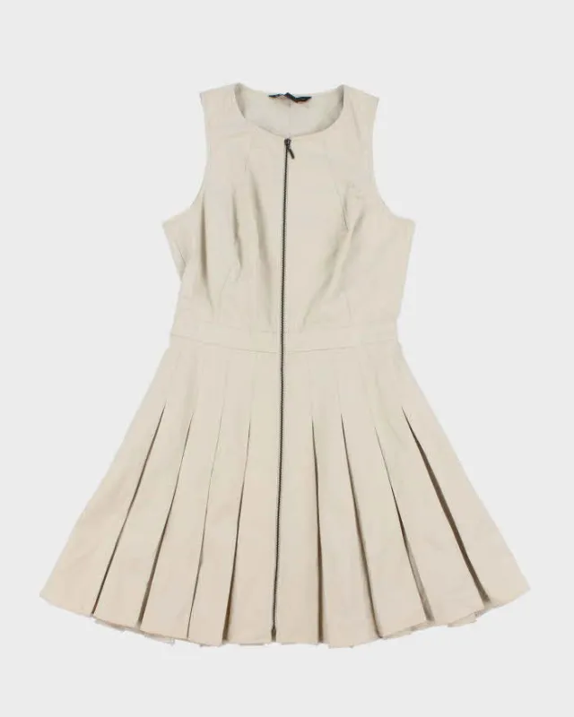 Vintage Y2k 00s Armani Exchange Pleated Zip-Up Dress - S sold by Rokit