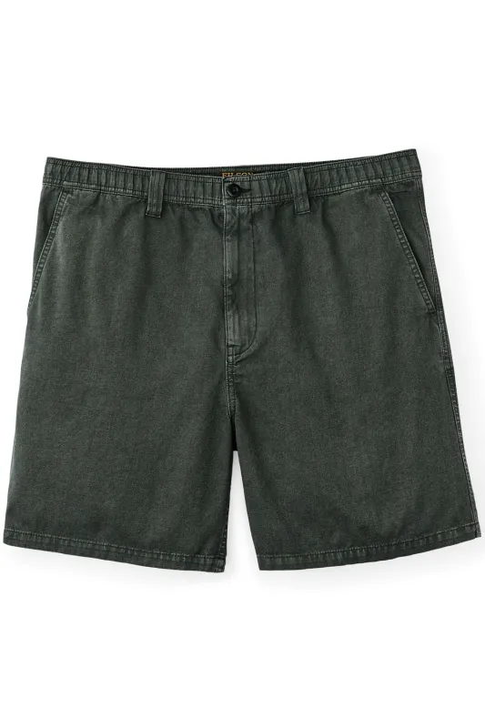 OAKVILLE CANVAS SHORTS Gravel sold by REVOLVR Menswear