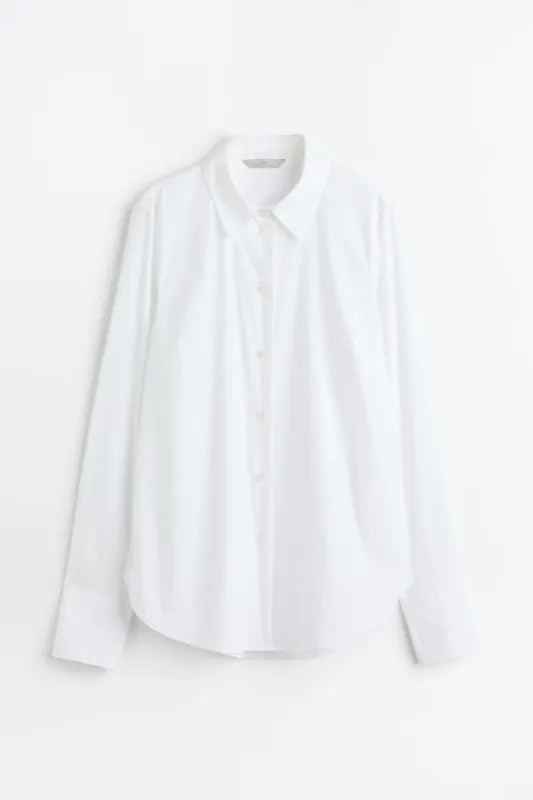 H & M - Cotton-blend shirt - White sold by H&M