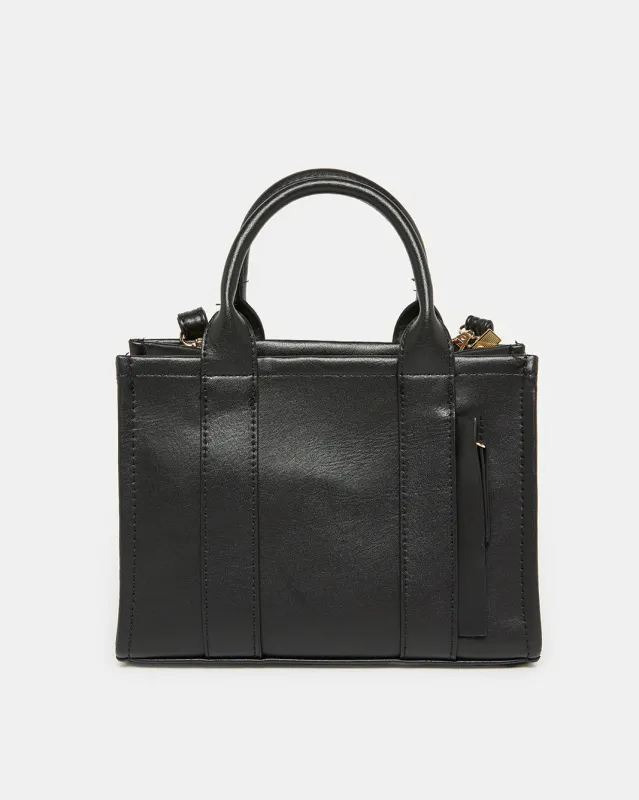 Women Black Messenger Bag sold by Redtag