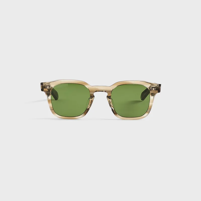 Garrett Leight Adonis Sunglasses - Celestial Grey Pewter / Semi Flat Boxwood Green sold by Kith