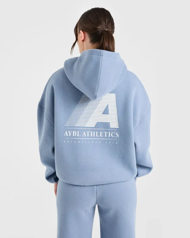 Retro Athletics Oversized Hoodie - Vintage Blue sold by AYBL