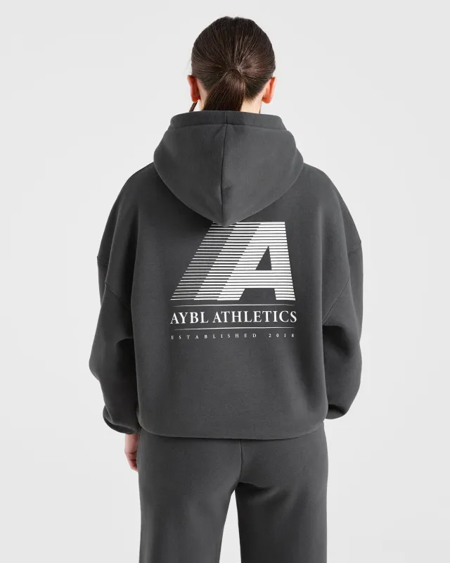 Retro Athletics Oversized Hoodie - Charcoal sold by AYBL