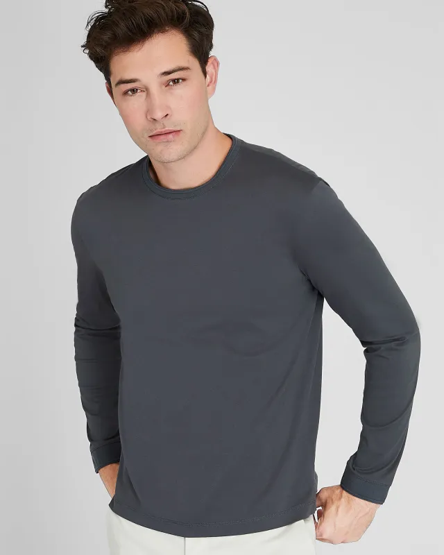 Long-Sleeve Refined Crew Tee sold by Club Monaco
