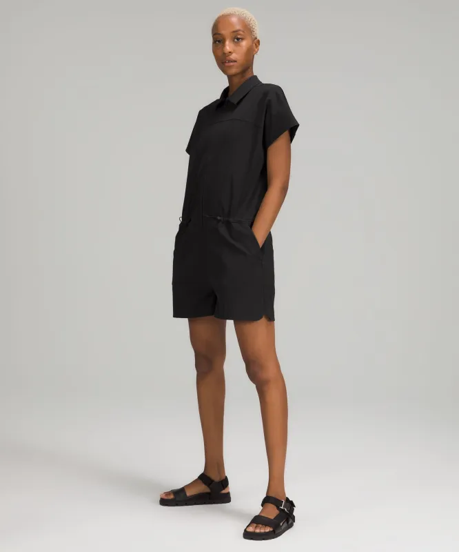 Stretch Rib Pocketed Romper sold by Lululemon