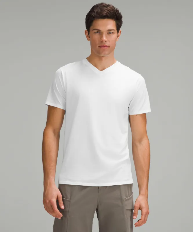The Fundamental V-Neck T-Shirt sold by Lululemon