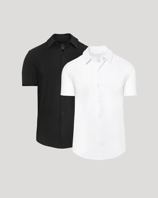 Black & White Short Sleeve Comfort Knit Shirt 2-Pack sold by True Classic