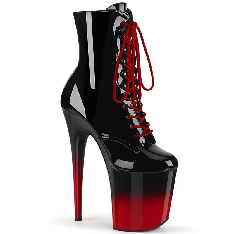 Pleaser Flamingo-1020BR-H-Black-Red-Size 5-Clearance sold by Shoe Freaks