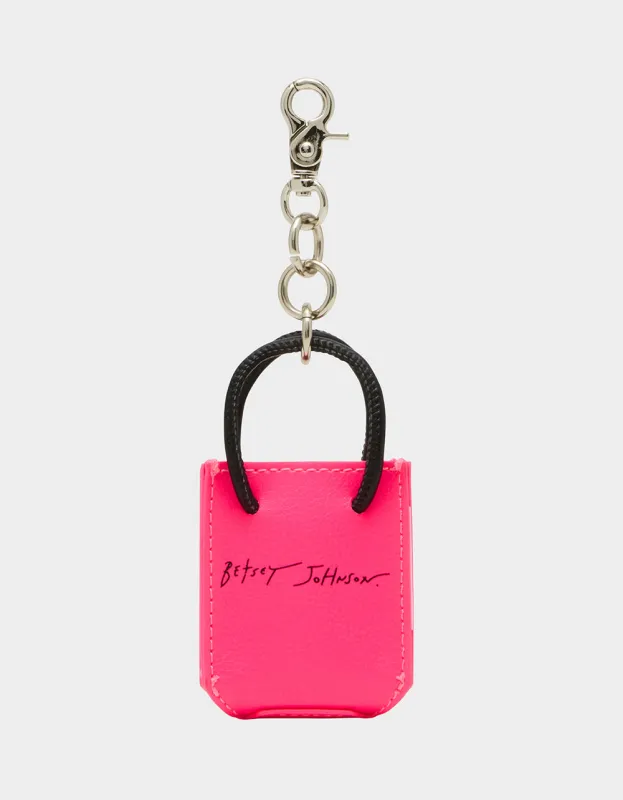 SHOPPER BAG CHARM PINK sold by Betsey Johnson
