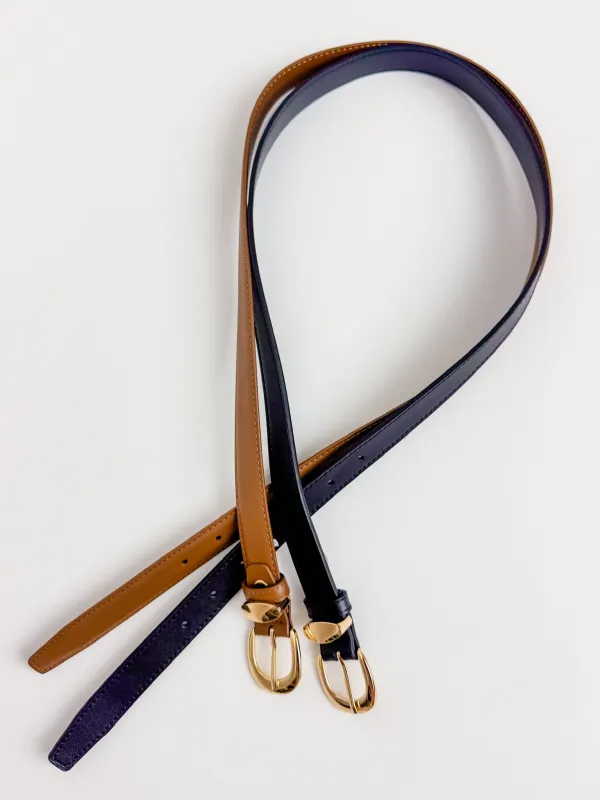 Metallic Crescent Buckle Belt sold by Mimosa