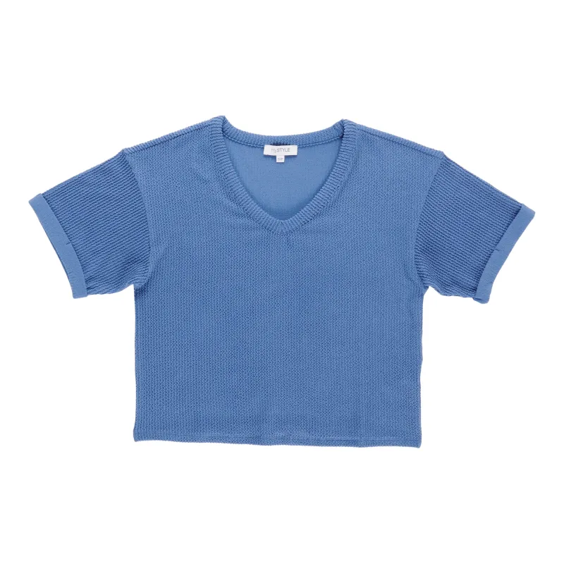 mySTYLE Women's V-Neck Short Sleeve T-Shirt sold by Giant Tiger