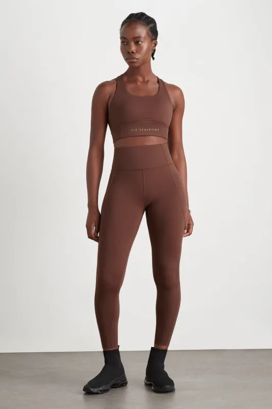 High Rise Perforated Hem Full Length Legging 227 sold by Aje