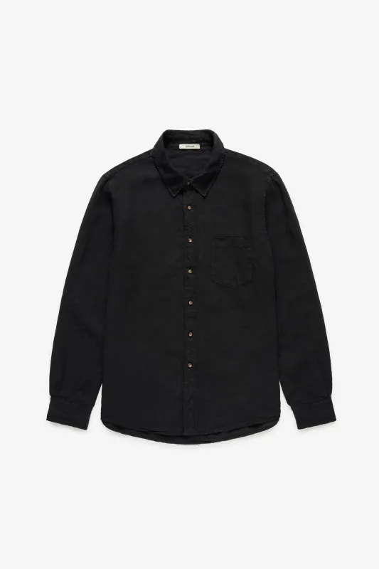 Linen Shirt - Black sold by JJJJound