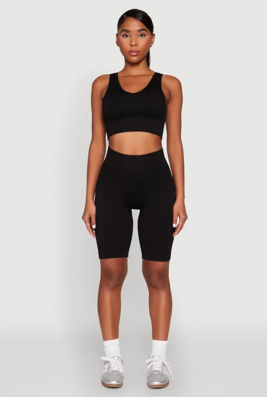 Seamless High Waisted Bike Shorts sold by Rainbow