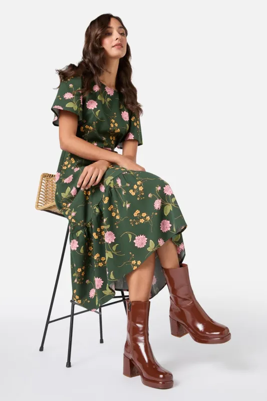 Chocolate Patent Short Boot sold by Princess Highway
