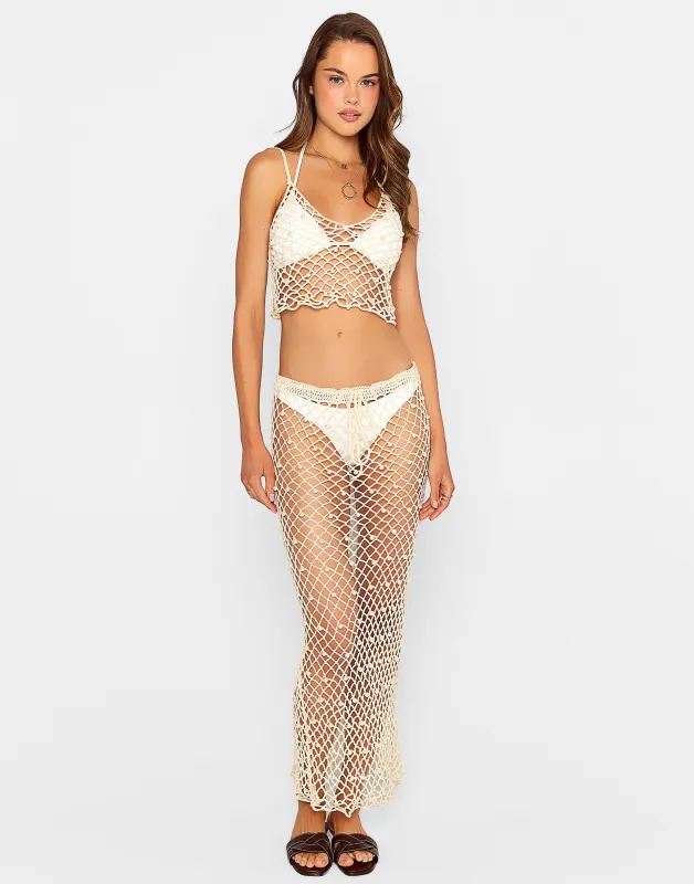 Bianca Tank - Ivory sold by Beach Bunny