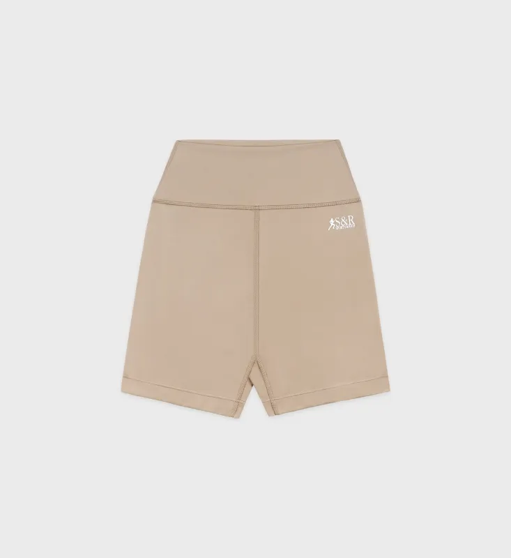 SR Runner Biker Short - Elephant/White sold by Sporty and Rich