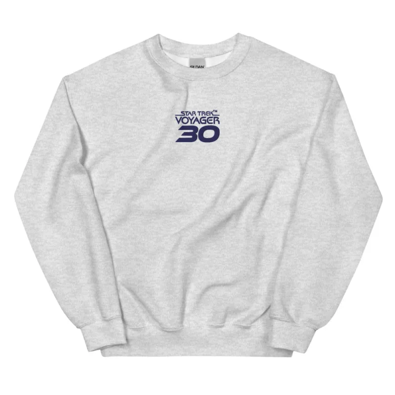 Star Trek: Voyager 30th Anniversary Embroidered Logo Crewneck Sweatshirt sold by MTV