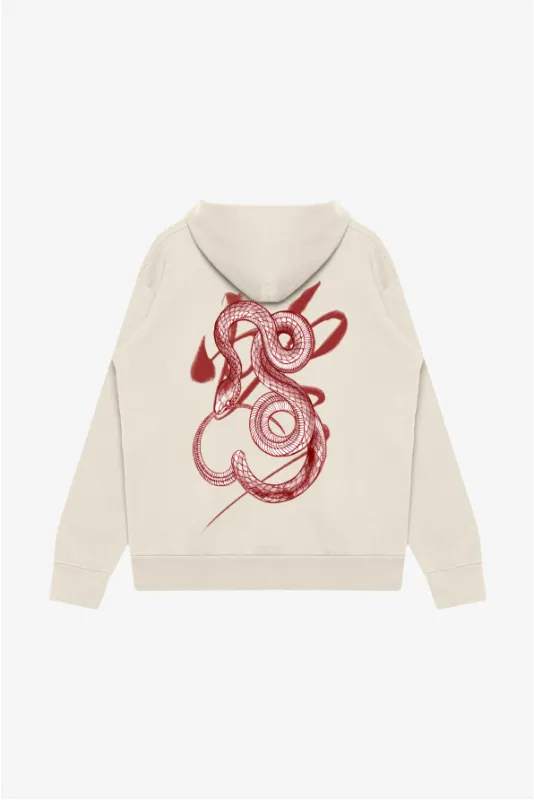 P/C x Chronic Ink LNY Heavyweight Hoodie - Ivory sold by Peace-Collective