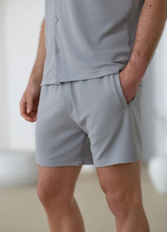 Gym King Signature Waffle Short - Urban Grey sold by The Gym King