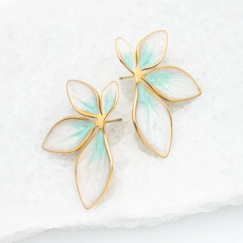 Flourish Mint Leaf Earrings sold by Starfish Project