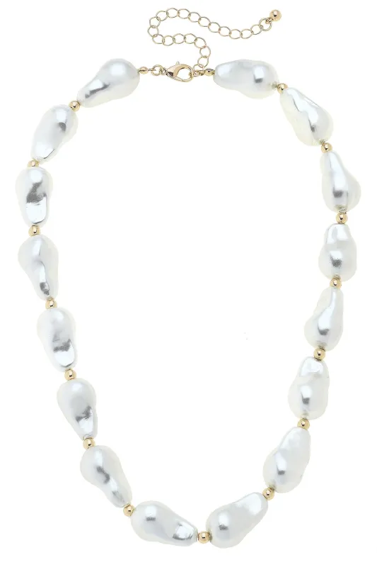 Penny Freshwater Pearl Necklace in Ivory sold by Canvas Style