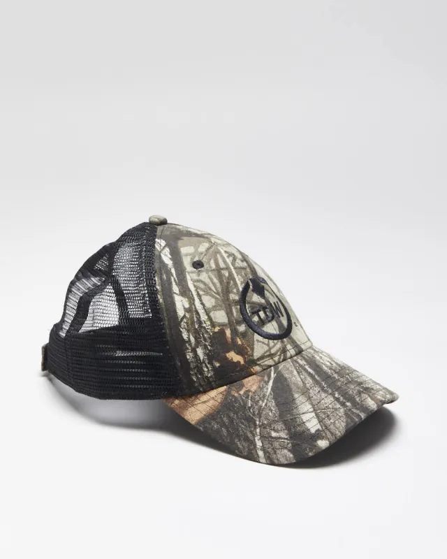 Vintage Y2K Embroidered Real Tree Camouflage Trucker Cap - OS sold by Rokit