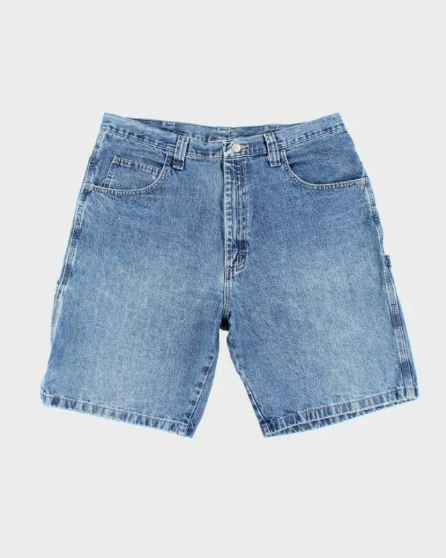 Vintage Wrangler Wide Leg Medium Wash Carpenter Shorts - W34 L9 sold by Rokit