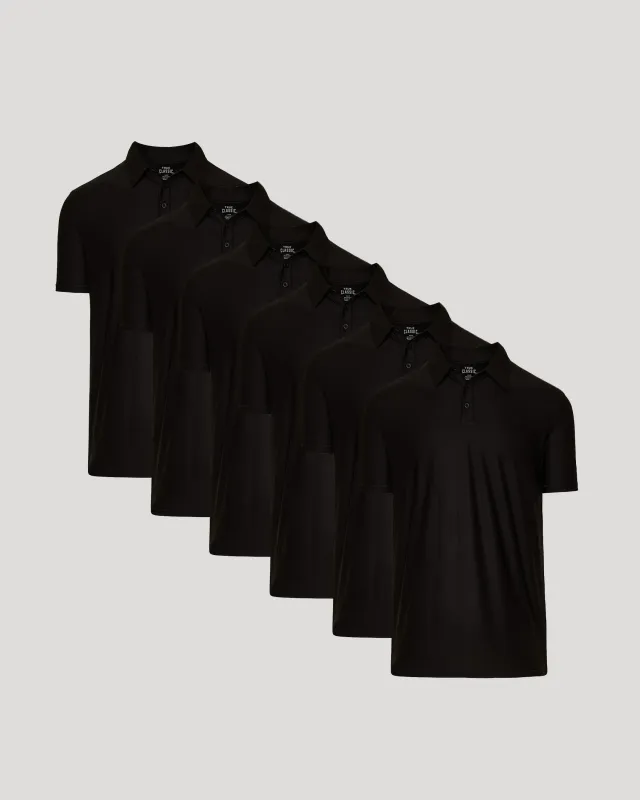 Black Active Polo 6-Pack sold by True Classic