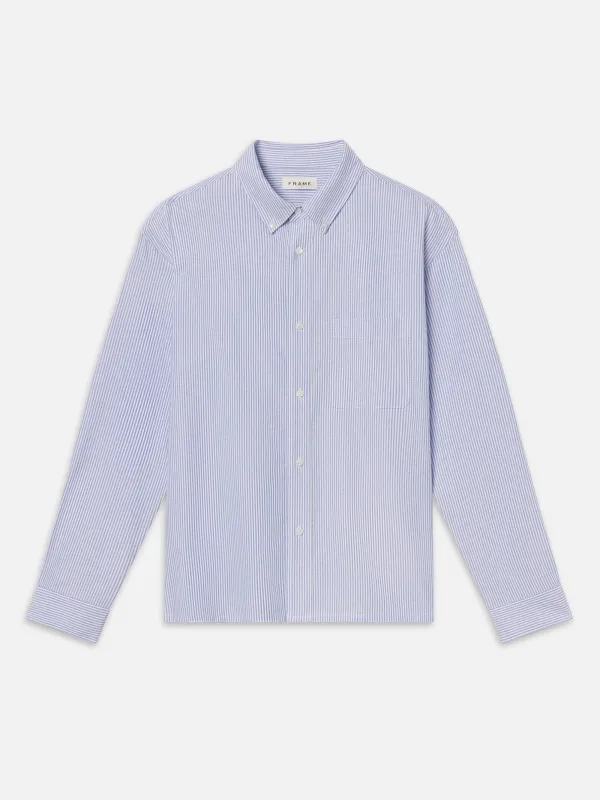 Stripe Shirt -- Blue Stripe sold by Frame Denim