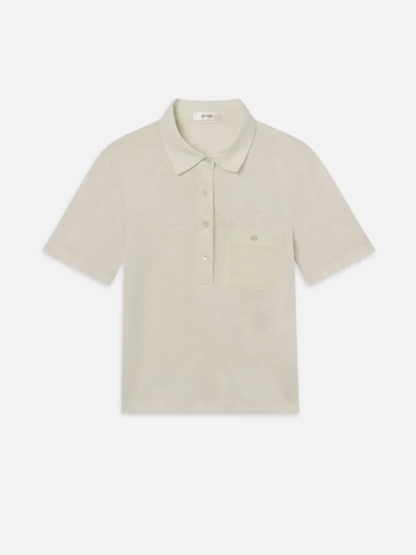 The Caddy Polo -- Soft Mint sold by Frame Denim