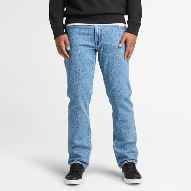 Timberland Men's Sandown Straight-Fit Denim Pant in Light Shade sold by Timberland