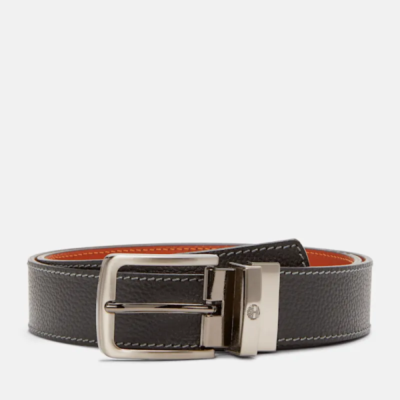 Timberland Men's 35MM Laser Tree Keeper Reversible Belt in Black sold by Timberland
