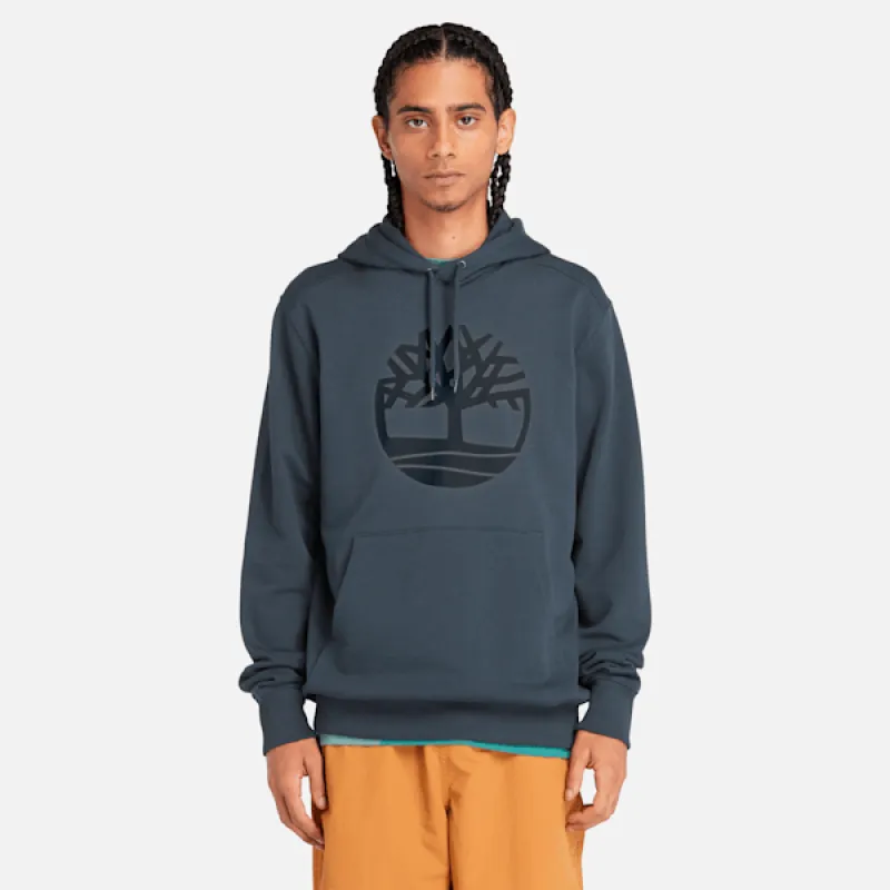 Timberland Men's Kennebec River Tree Logo Hoodie in D Denm/D Sapphr sold by Timberland