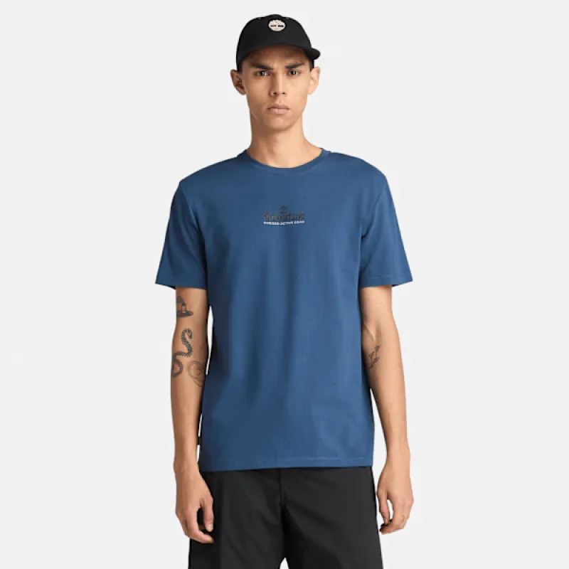 Timberland Men's Back On The Road Graphic T-Shirt in Dark Denim sold by Timberland
