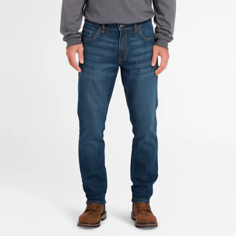 Men's Timberland PRO® Ballast Athletic Fit Flex Denim Jeans in Dark WSH W Snding sold by Timberland