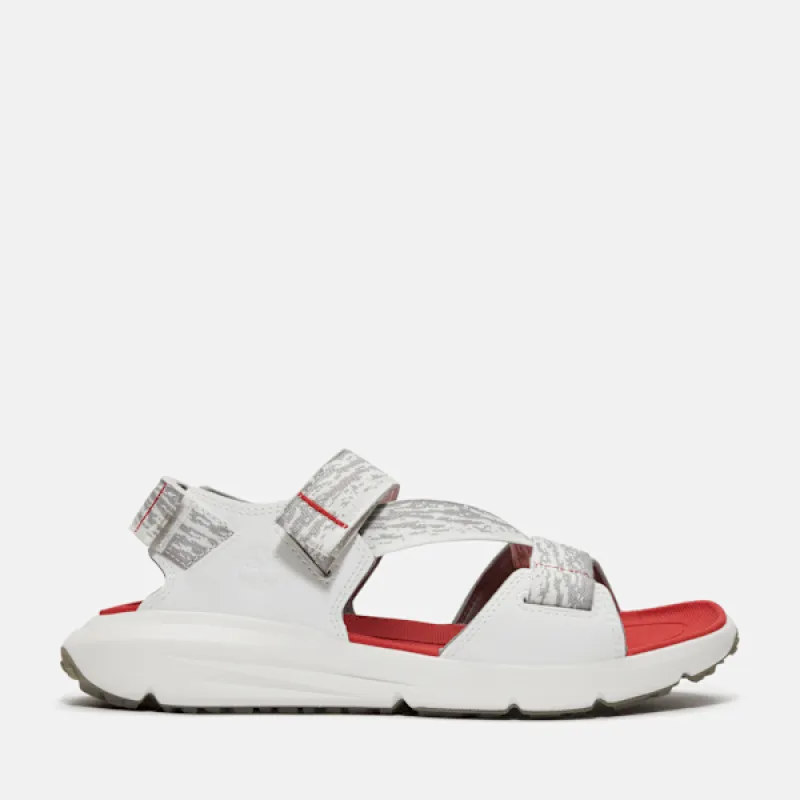 Timberland Men's Motion Dune Backstrap Sandal in White Webbing sold by Timberland
