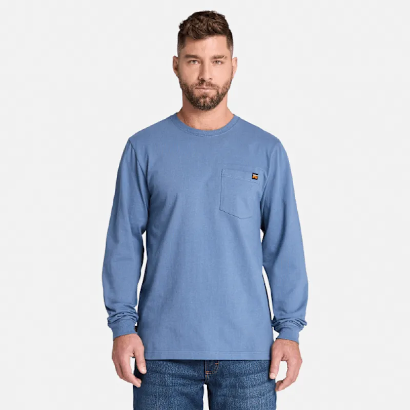 Men's Timberland PRO® Core Pocket Long-Sleeve T-Shirt in Vintage Indigo sold by Timberland