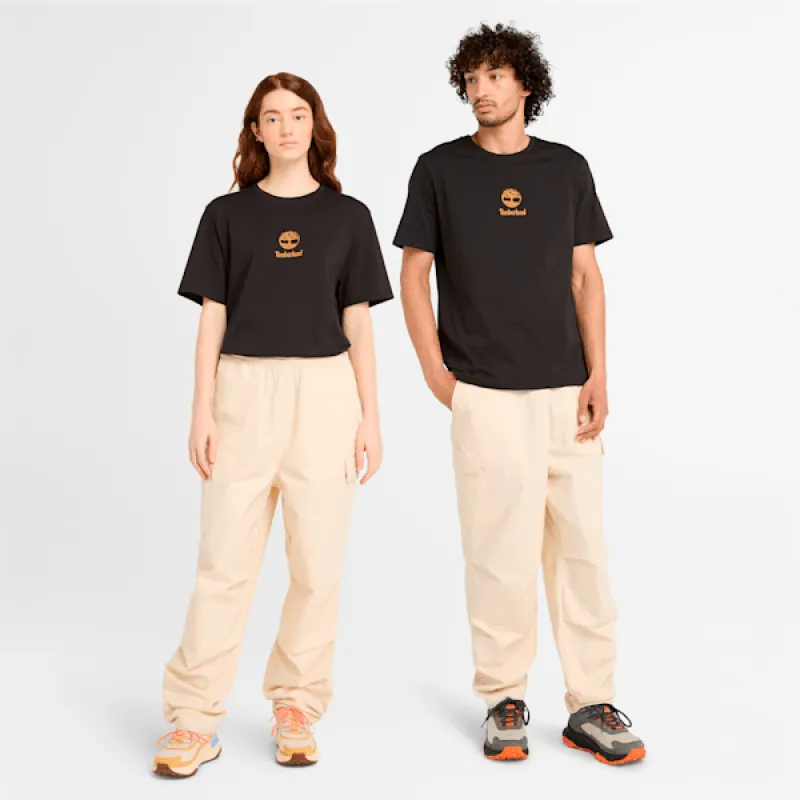 Timberland Small Logo Print Short Sleeve T-Shirt in Black sold by Timberland