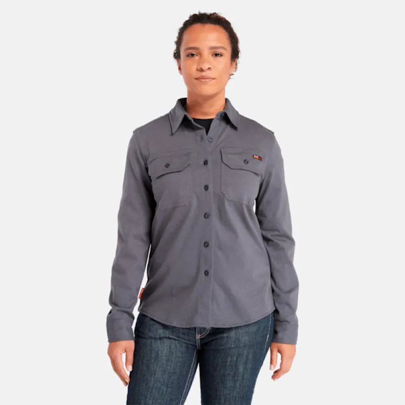 Women's Timberland PRO® Cotton Core Flame-Resistant Shirt in Charcoal sold by Timberland