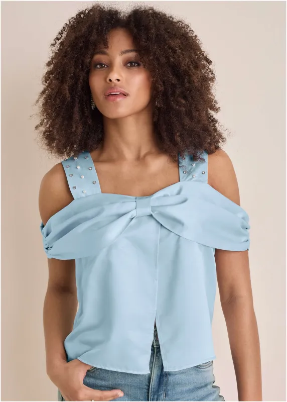 Embellished Cold Shoulder  - Skywriting sold by VENUS