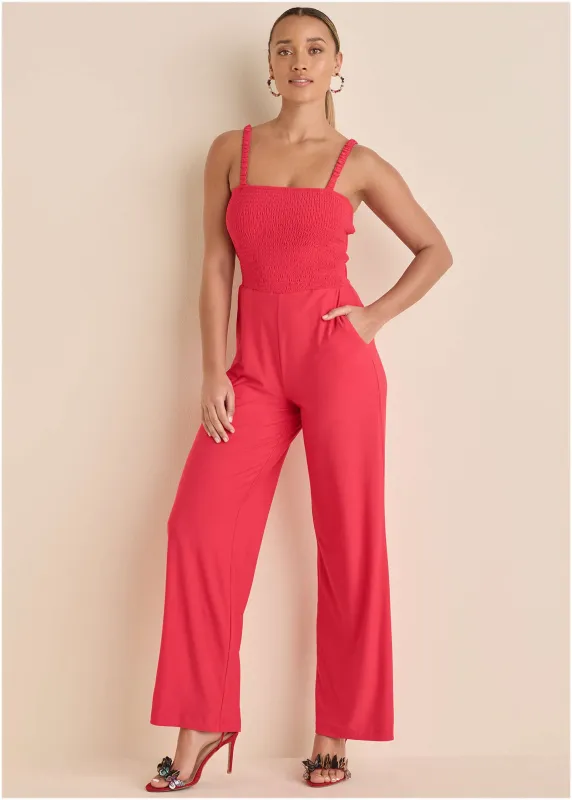 Smocked Jumpsuit - Azalea sold by VENUS