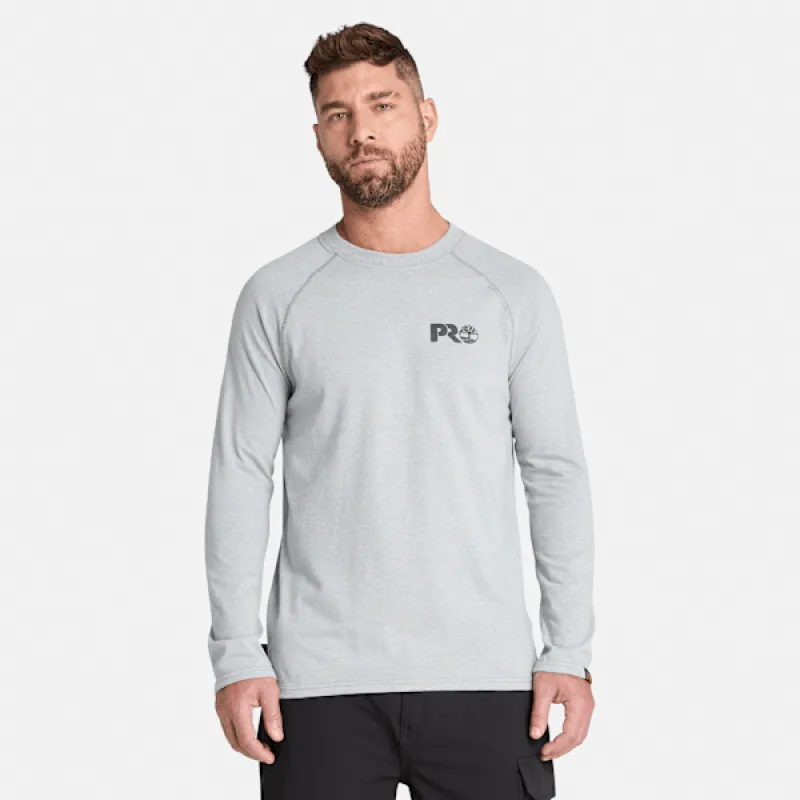 Men's Timberland PRO® Core Reflective Logo Long-Sleeve T-Shirt in Medium Grey Heather sold by Timberland