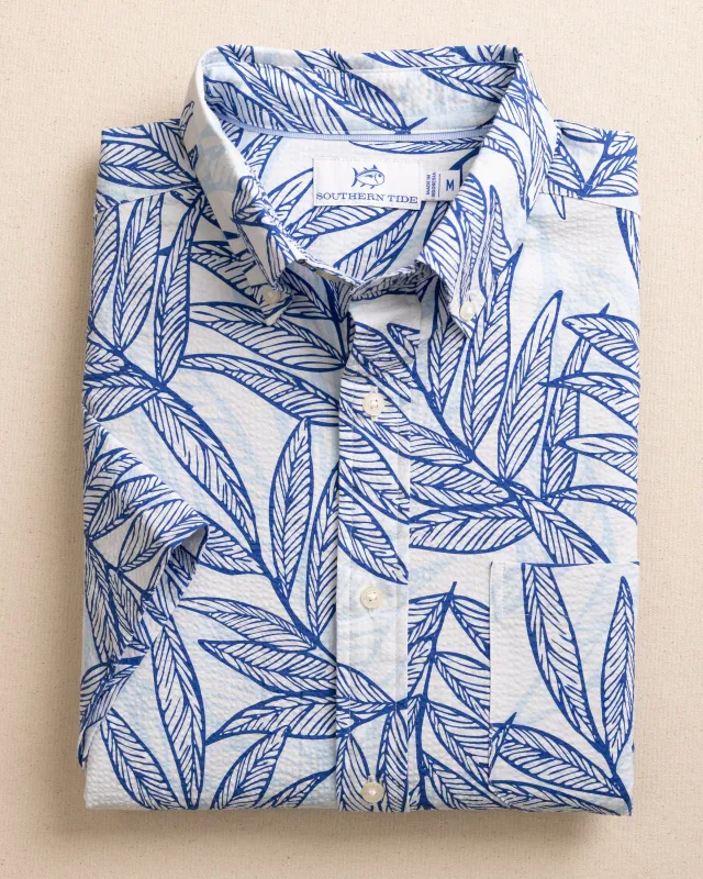 Blue Palms Seersucker Short Sleeve Sport Shirt sold by Southern Tide