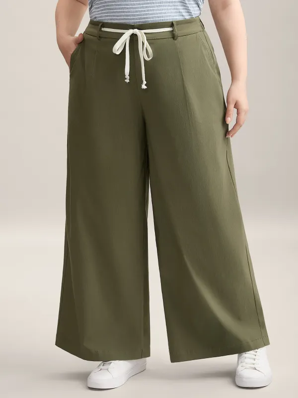 Drawstring Pockets Wide-Leg Pants sold by Bloomchic
