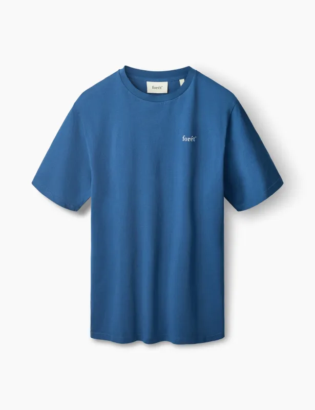 STILL T-SHIRT - BLUE WHITE sold by Foret
