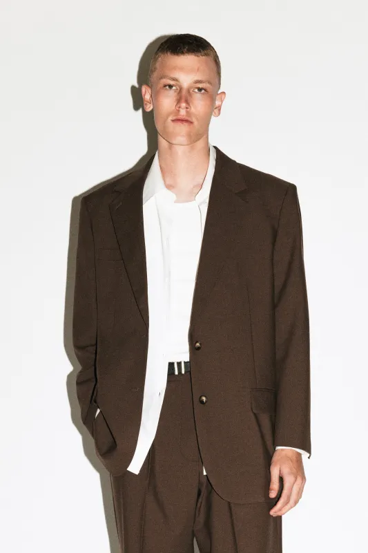 Paramount Oversized Blazer  |  Chocolate Brown sold by California Arts